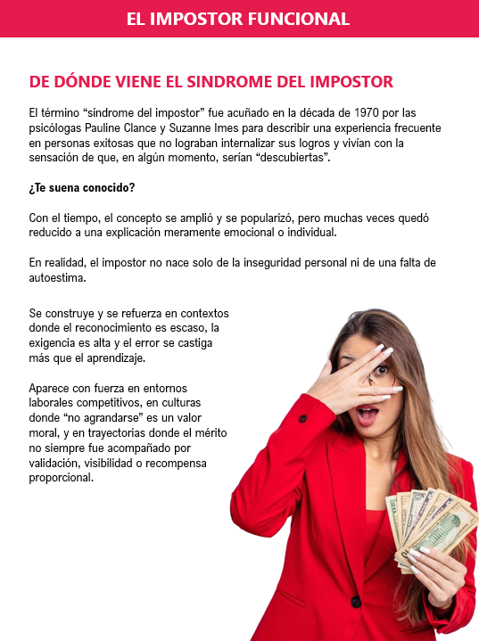 El síndrome del impostor te está costando plata